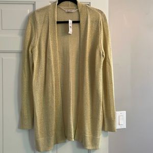 Shimmering gold lightweight gold cardigan